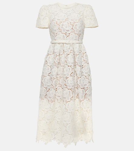 Floral lace midi dress - Self-Portrait - Modalova