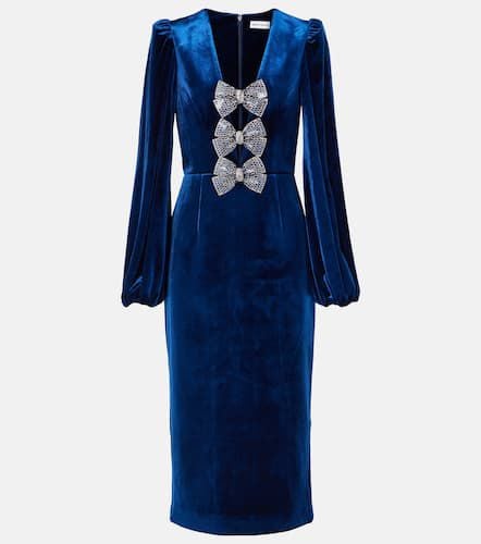 Crystal-embellished velvet midi dress - Rebecca Vallance - Modalova