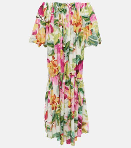 Painted Flowers cotton-blend maxi dress - Farm Rio - Modalova