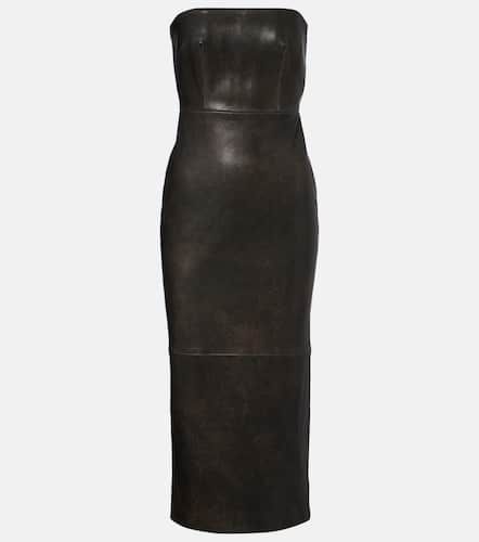 Alex Perry Leather midi dress - Alex Perry - Modalova