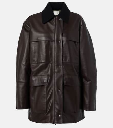 Vince Wool-trimmed leather jacket - Vince - Modalova