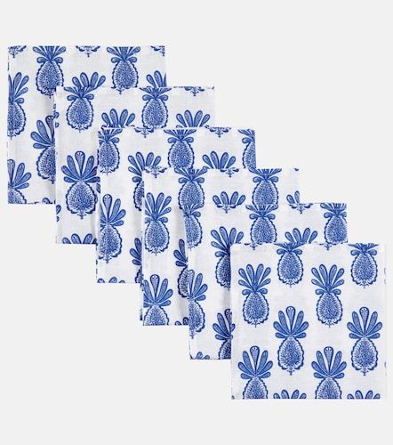 Set de 6 servilletas Pineapple Blu - La DoubleJ - Modalova
