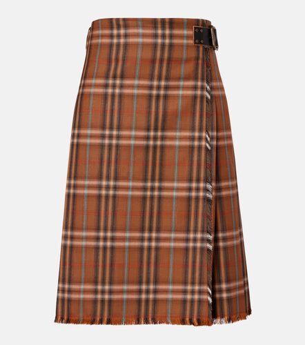 Check wool midi skirt - Burberry - Modalova