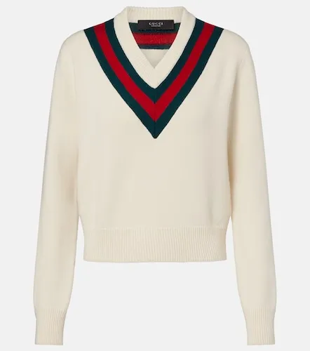 Gucci Pullover Web Stripe aus Wolle - Gucci - Modalova