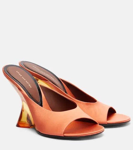 Dries Van Noten Satin wedge mules - Dries Van Noten - Modalova