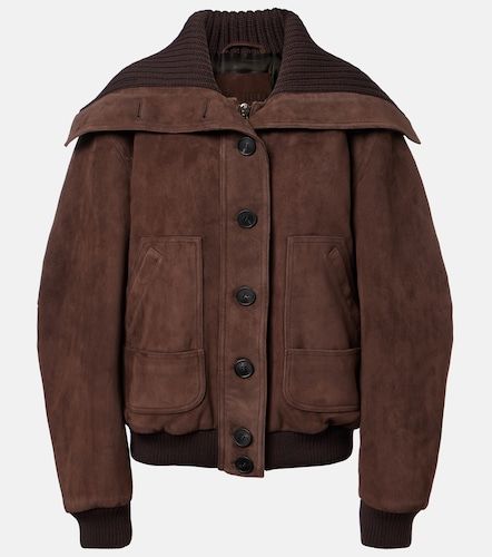 Oversized suede bomber jacket - The Attico - Modalova