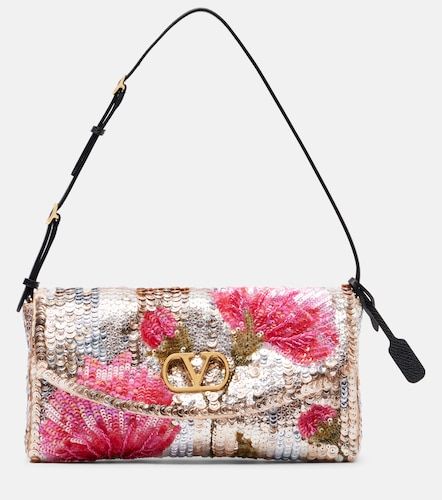 DeVain Small floral sequined shoulder bag - Valentino Garavani - Modalova