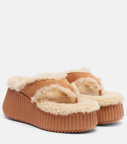 Nama 80 suede platform thong sandals - Chloe - Modalova