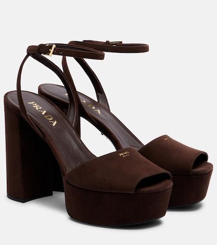 Prada 115 suede platform sandals - Prada - Modalova