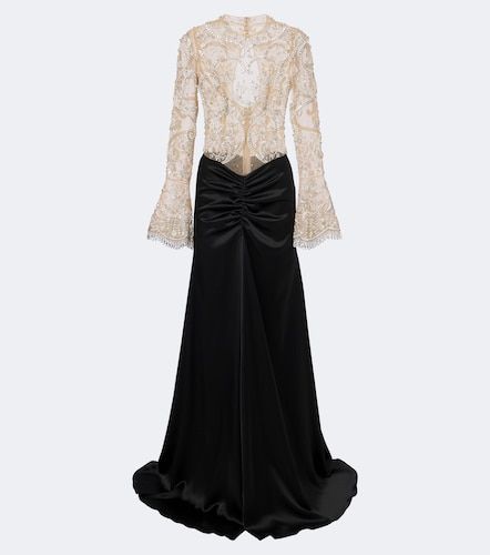 Embellished gathered gown - Georges Hobeika - Modalova