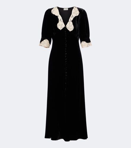 Abito midi Simone in velluto con pizzo - Rixo - Modalova