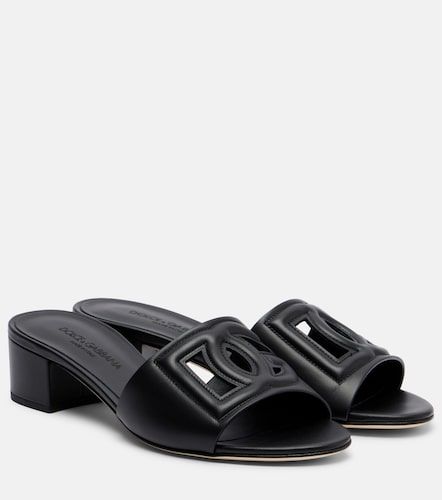 Dolce&Gabbana Mules de piel con DG - Dolce&Gabbana - Modalova