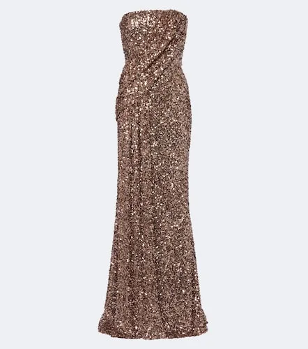 Sequined strapless bustier gown - Elie Saab - Modalova