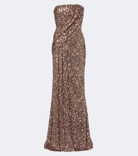Sequined strapless bustier gown - Elie Saab - Modalova