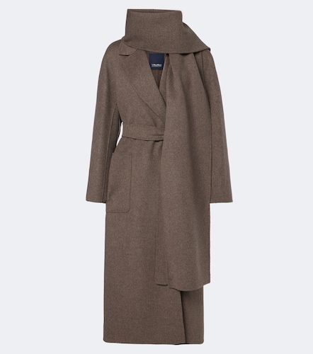 Scarf-detail virgin wool wrap coat - 'S Max Mara - Modalova