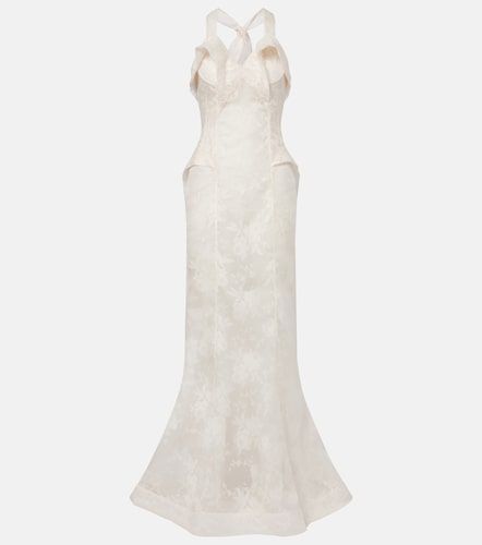 McQueen Robe aus Seide mit Spitze - McQueen - Modalova