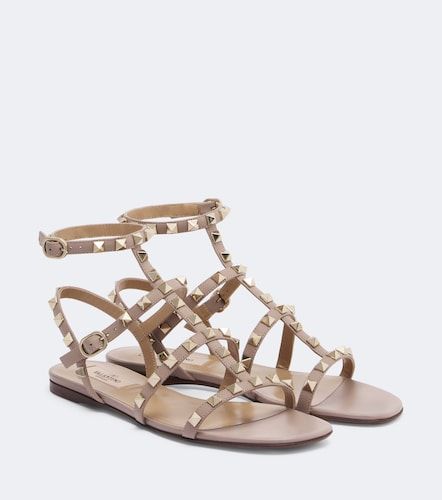 Rockstud leather sandals - Valentino Garavani - Modalova