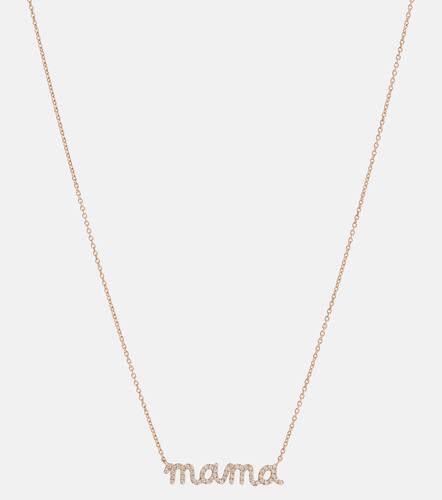 Mama 14kt yellow necklace with diamonds - Sydney Evan - Modalova