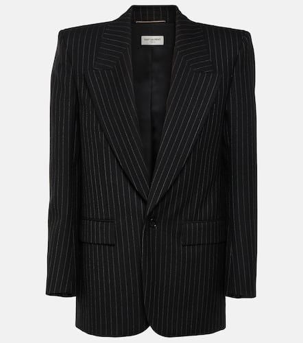 Pinstriped virgin wool blazer - Saint Laurent - Modalova