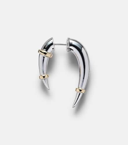 Horn 14kt white gold single earring - Rainbow K - Modalova