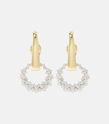 Golden Strada 18kt drop earrings with diamonds - Yeprem - Modalova