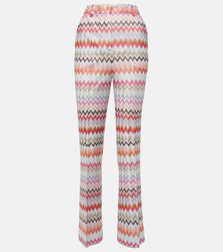 Zig Zag cotton-blend flared pants - Missoni - Modalova