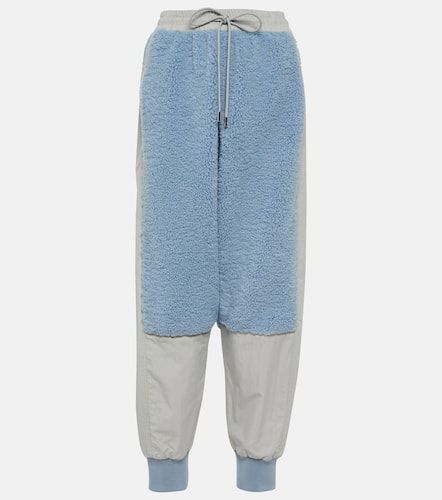 Paneled faux shearling sweatpants - JW Anderson - Modalova