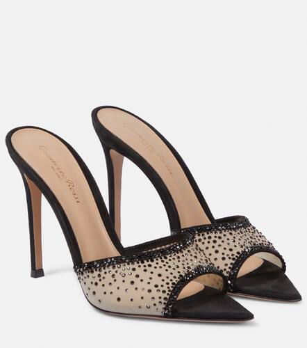 Elle 115 embellished mesh mules - Gianvito Rossi - Modalova