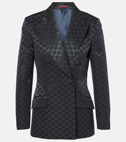 Blazer de faya de mezcla de algodón con GG - Gucci - Modalova