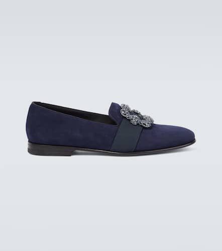 Carlton embellished suede loafers - Manolo Blahnik - Modalova