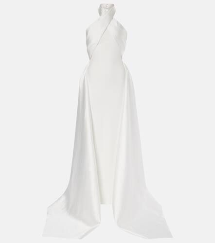 Rumi twill and crÃªpe gown - Solace London - Modalova