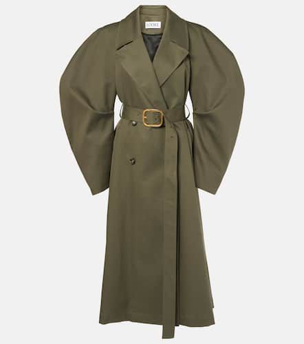 Belted cotton drill trench coat - Loewe - Modalova