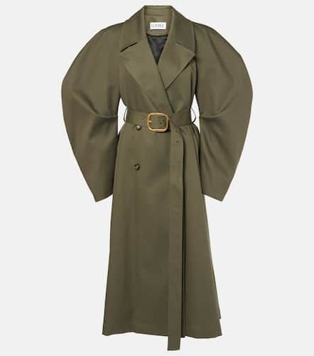 Belted cotton drill trench coat - Loewe - Modalova