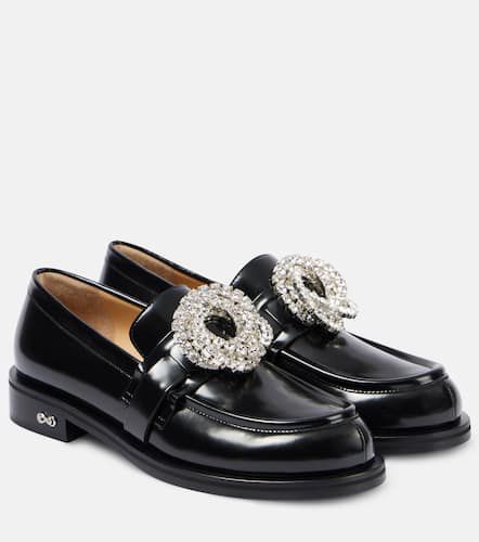 Galaxy embellished leather loafers - Mach & Mach - Modalova