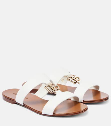 Dolce&Gabbana Logo leather sandals - Dolce&Gabbana - Modalova