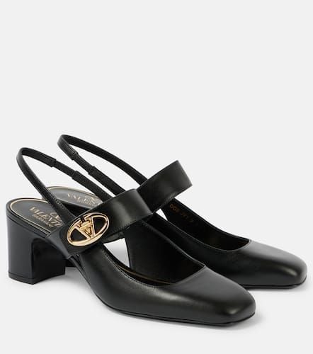 Leather slingback Mary Jane pumps - Valentino Garavani - Modalova