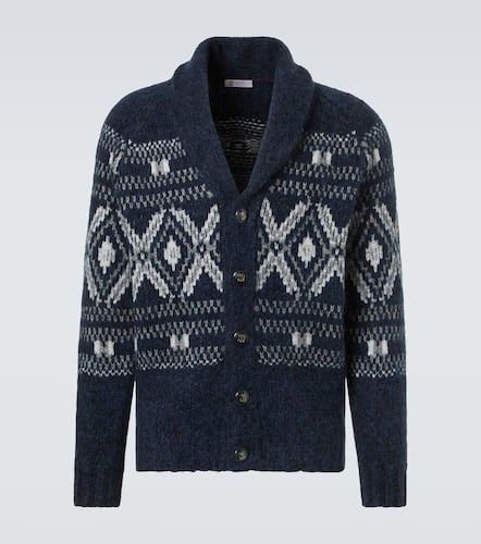 Fair Isle alpaca wool-blend cardigan - Brunello Cucinelli - Modalova