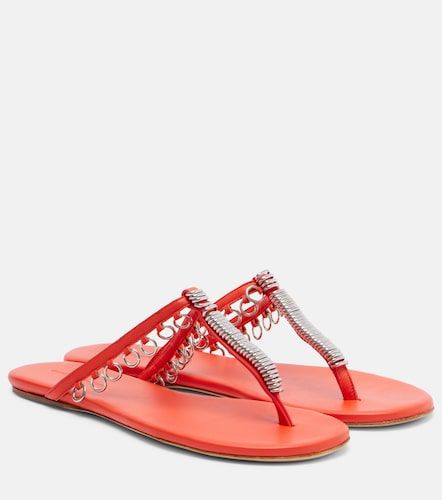 Pierced embellished leather thong sandals - Christopher Esber - Modalova