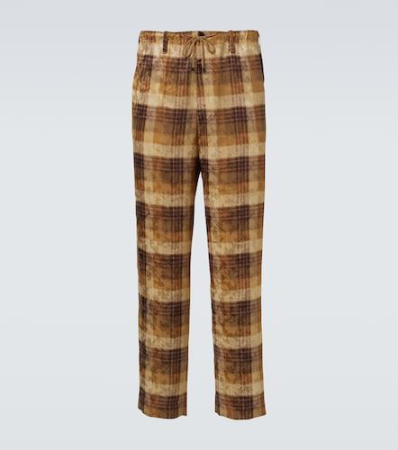 Checked jacquard straight pants - Dries Van Noten - Modalova