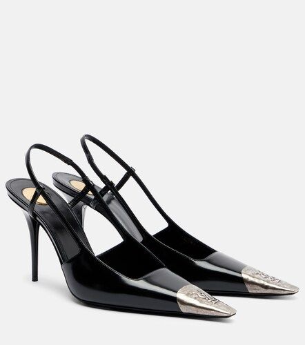 Jeanne 90 leather slingback pumps - Saint Laurent - Modalova