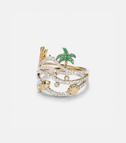 Yvonne Léon Set de 2 anillos de oro de 9 ct con piedras - Yvonne Leon - Modalova