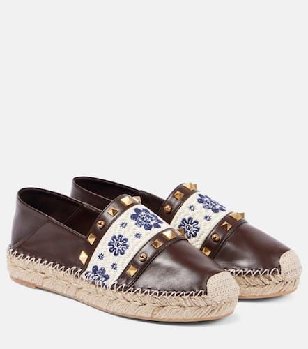 County Rockstud leather espadrilles - Valentino Garavani - Modalova