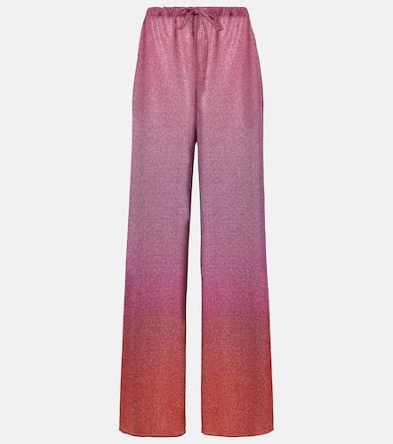 OsÃ©ree Lumiere lamÃ© wide-leg pants - Oseree - Modalova