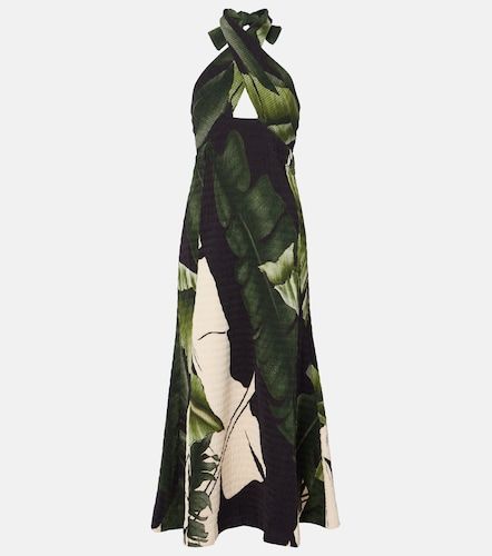 Abito midi con scollo all'americana - Johanna Ortiz - Modalova