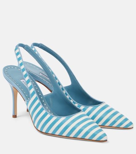 Allurafia 90 striped slingback pumps - Manolo Blahnik - Modalova