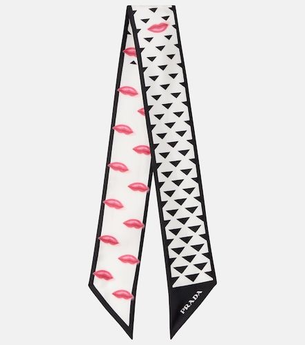 Pañuelo de sarga de seda estampado - Prada - Modalova