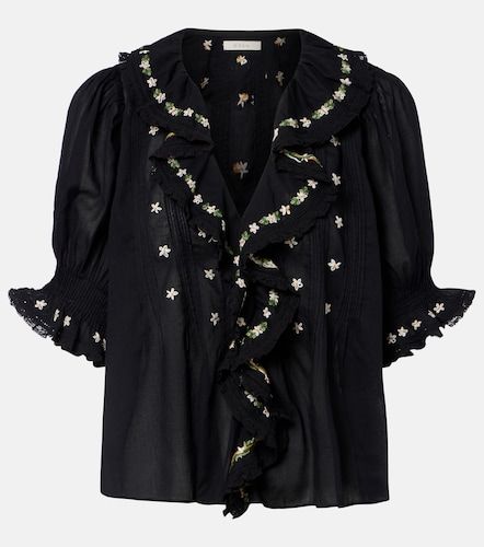Dôen Blusa Hettie de algodón bordada con volantes - Doen - Modalova
