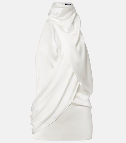 Balmain Draped halterneck silk top - Balmain - Modalova