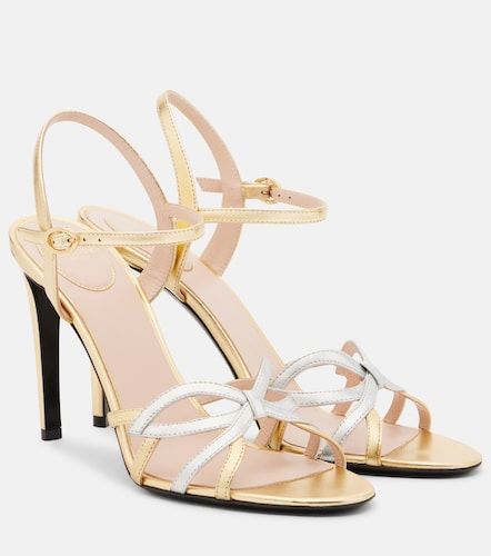 Bow metallic leather sandals - Valentino Garavani - Modalova