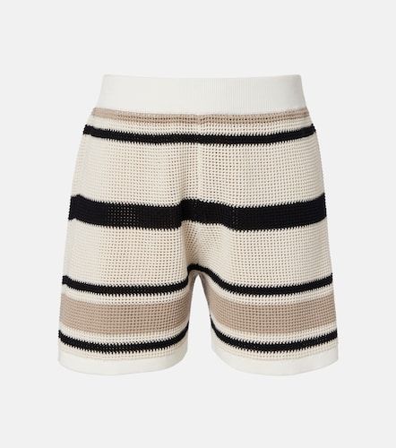 Shorts calados de algodón a rayas - Brunello Cucinelli - Modalova
